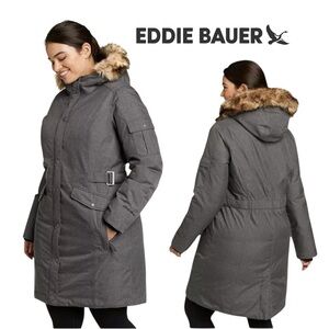 Eddie Bauer Superior III Stadium Down Parka Coat | Gray | PXS | $379 MSRP